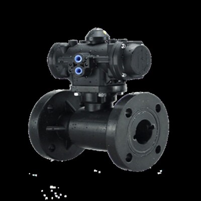 塑料气动球阀 Q641F/10U耐腐蚀耐酸碱UPVC法兰DN40