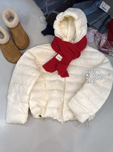 2025冬季新款90白鸭绒排骨连帽羽绒服女短款泡芙加厚高端韩版外套