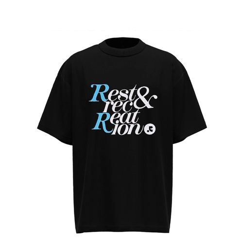 韩国Rest＆Recreation小众潮牌短袖T恤男女宽松重磅纯棉ins情侣装