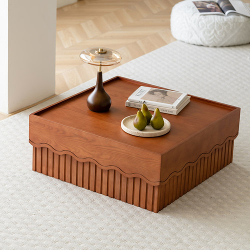 法式复古实木茶几2025新款