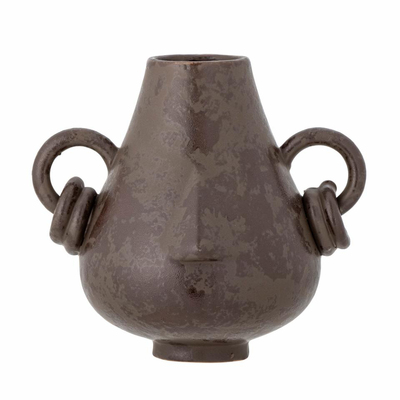 FQR LIVING丹麦Bloomingville Tarun Deco手工陶器暖色个性花瓶