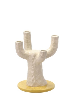 丹麦villa带有风格的树枝4个臂STYLES 炻器烛台 家居装饰增加色彩