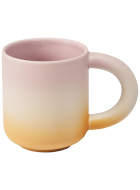 FQRLIVING英国FALABEIIA设计师ADAGIO联名款手工渐变粉黄色陶瓷杯