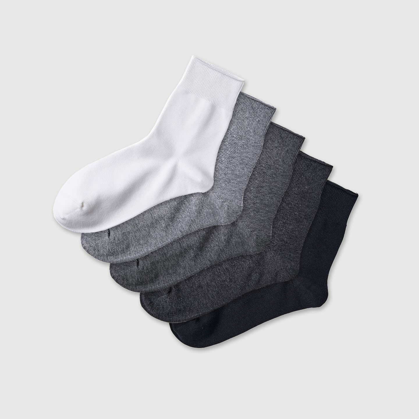 卷边长筒袜棉质吸汗男士