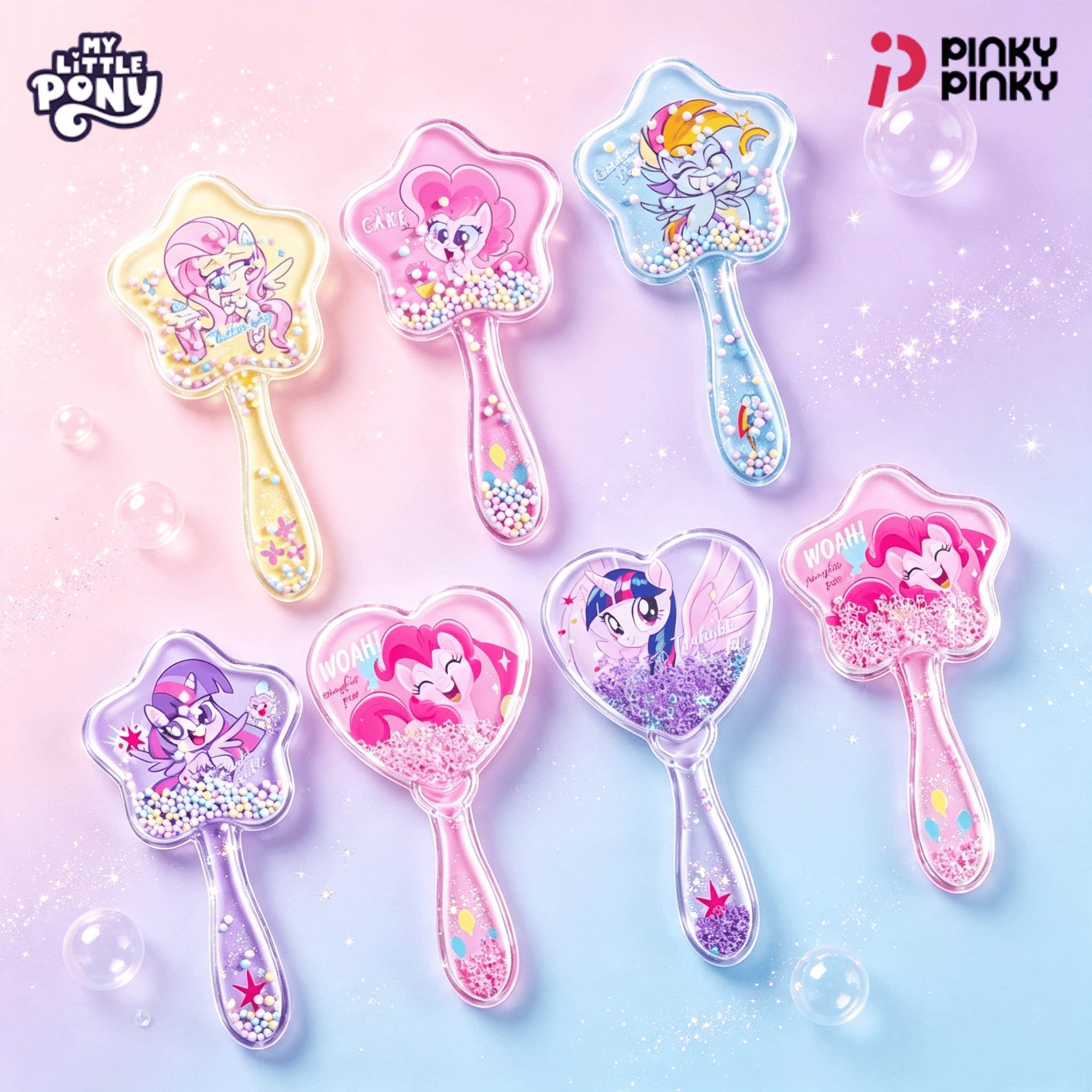 Pinky小马宝莉女孩梳子节日礼物图片