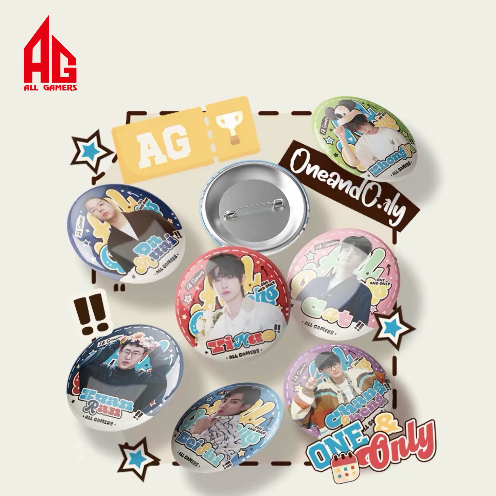 【AG官方正品】AG-王者选手留光系列马口铁徽章图片