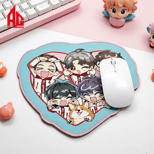 【AG官方正品】AG五小红比心插画鼠标垫