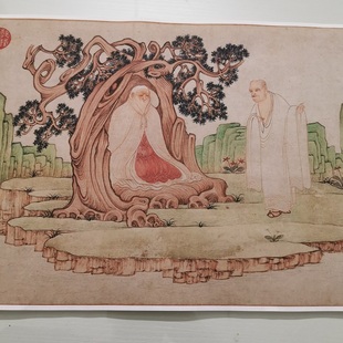 吴彬十六罗汉图卷复古书画水墨工笔人物佛像国画仿古复制临摹装饰