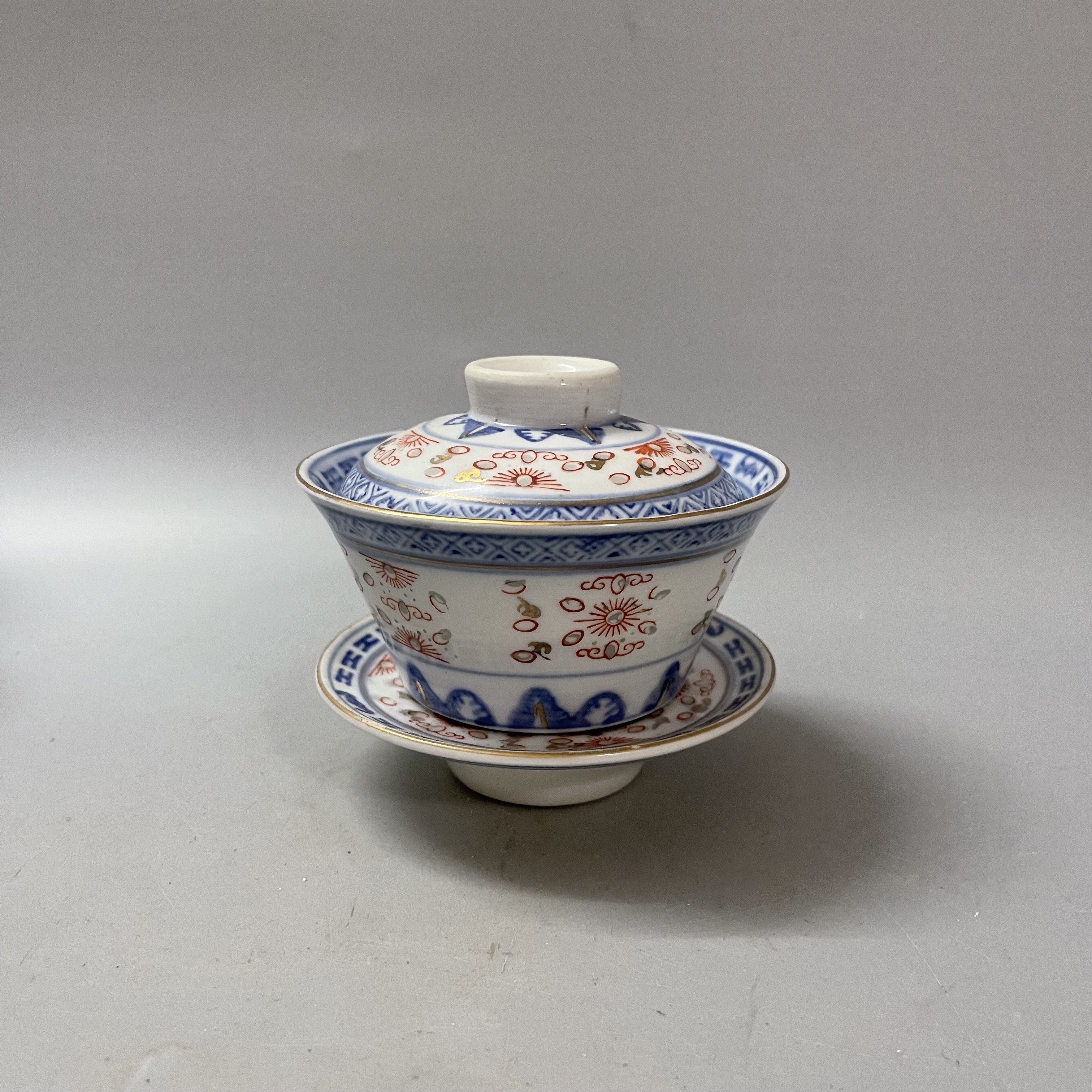 茶具玲珑青花厂货瓷器