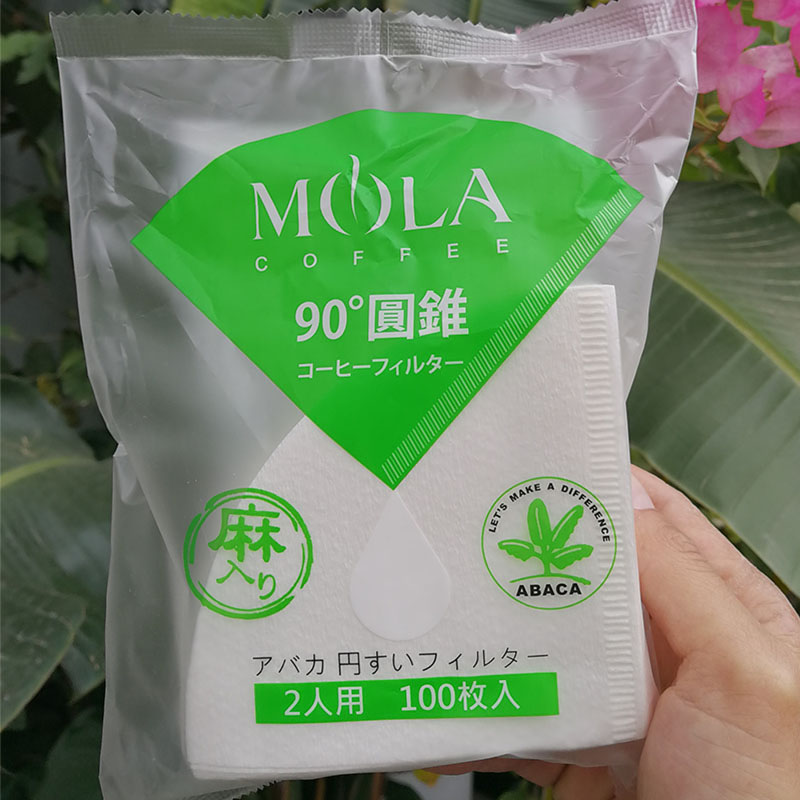 Mola日本原装V60麻纤维100片袋装手冲咖啡过滤器杯滴漏式咖啡滤纸 餐饮具 咖啡滤纸 原图主图