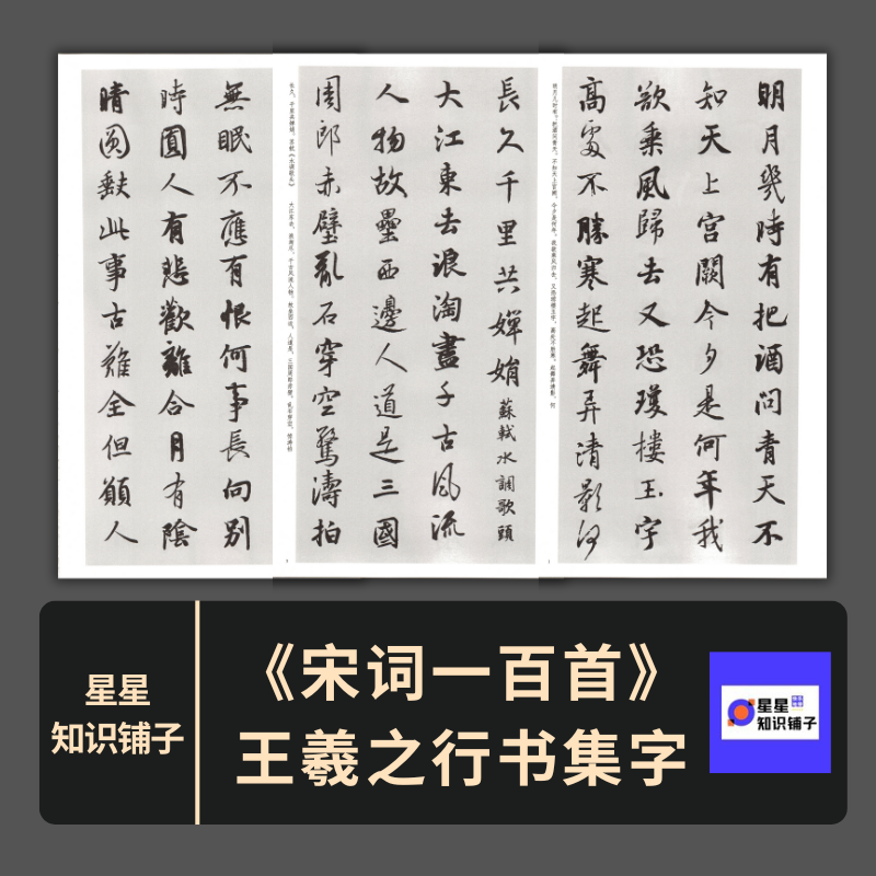 王羲之行书集字宋词一百首 兰亭序 高清电子非纸制图片154张1.47G