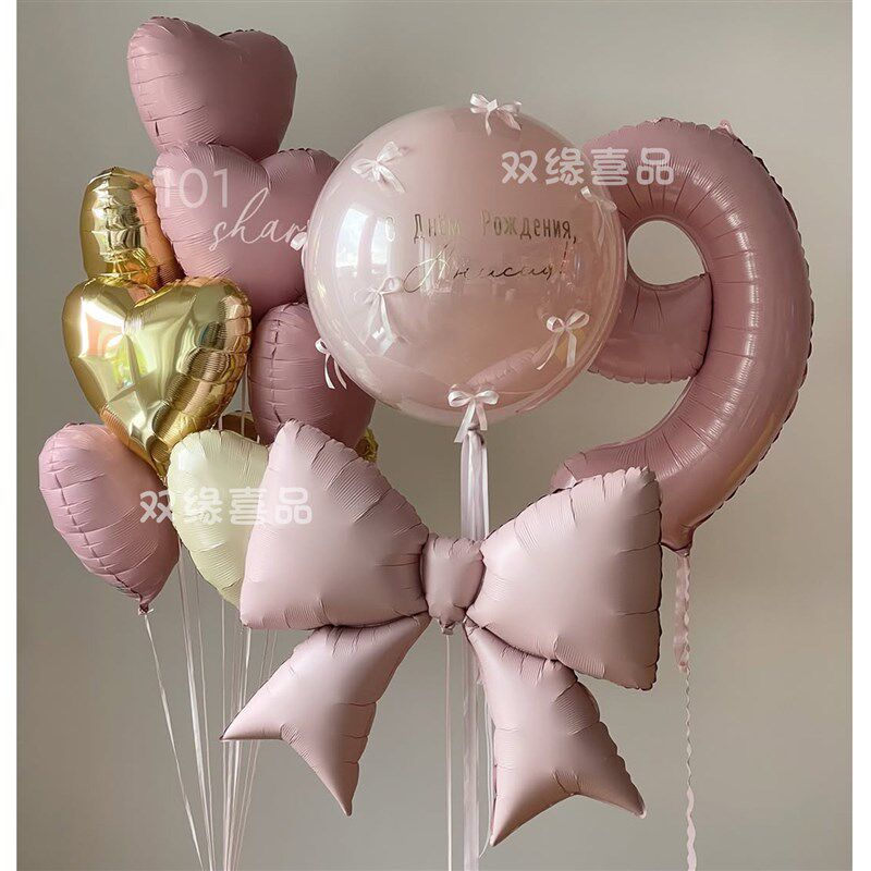 速发新款大号蝴蝶结气球儿童生日毕业结婚百对装饰商场布置道具