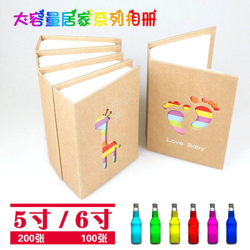 保真速发c宝宝相册照片书5寸6寸卡通插页烫金大容量儿童相片影集