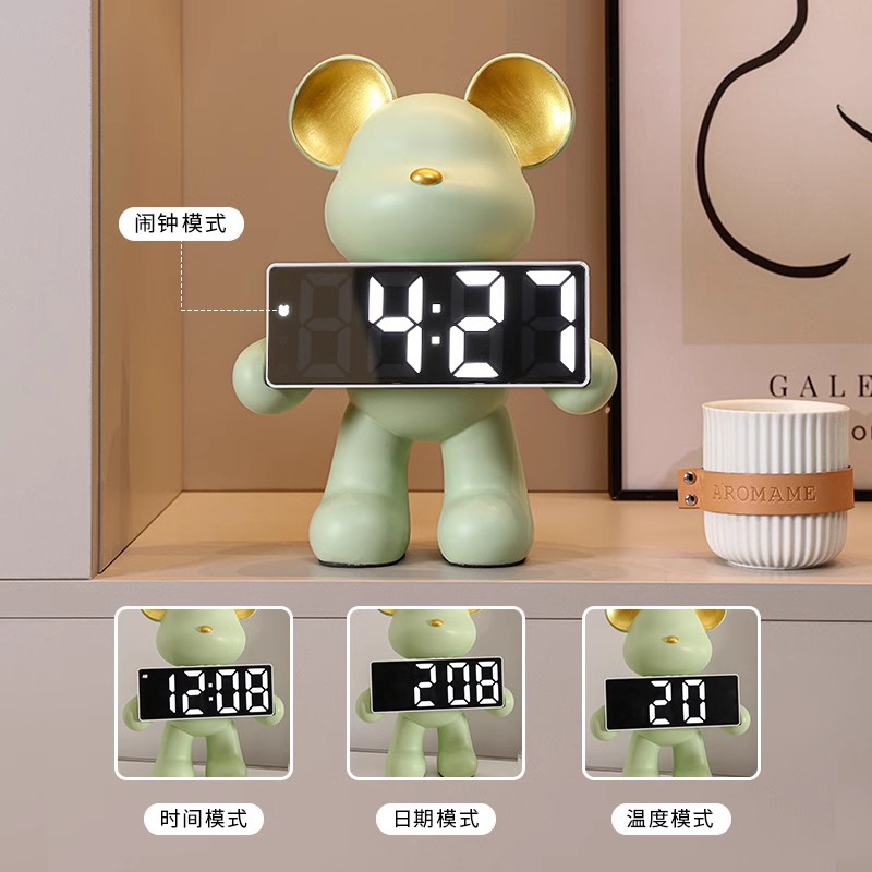 速发儿童闹钟男孩时钟表高颜值led数字显示学生用桌面摆台式电子