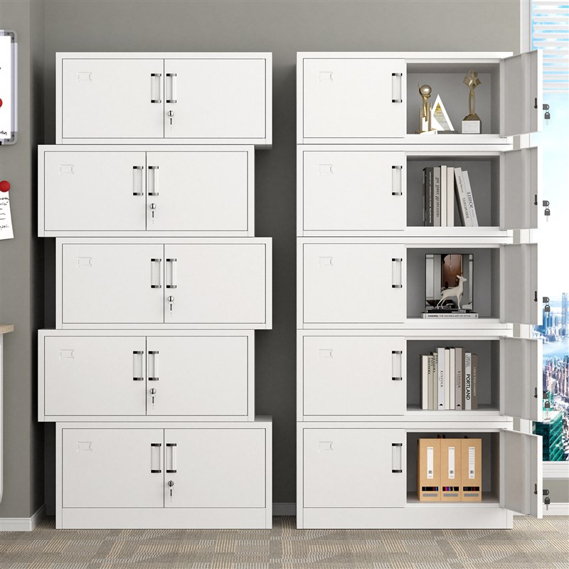 速发分体五节档案柜凭证柜顶柜带锁单节资办文件柜料公室铁皮储物