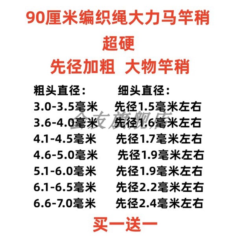 速发90厘米大物竿稍超硬竿稍钓鱼竿一节碳素配节黑坑杆稍高碳空心