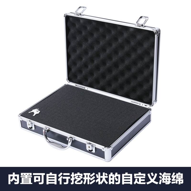 现货手提式中号铝合金箱子多功能工具箱产品样品展示箱配海绵防震