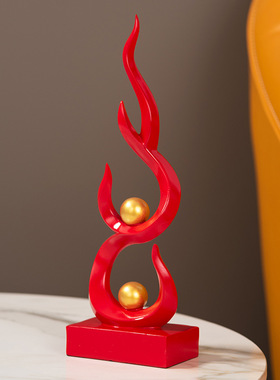 速发简约创意抽象艺术摆件酒视玄关软装饰品高档轻奢厅客电柜柜