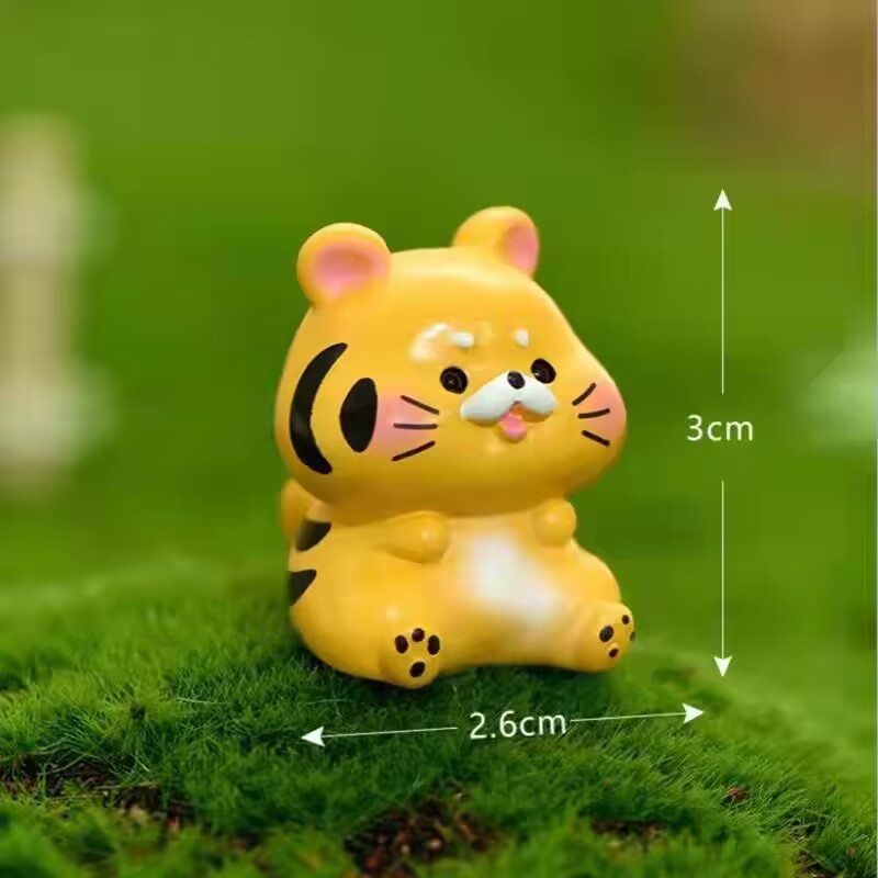 速发3D立体Q版可爱十二生肖石膏娃娃白胚涂色迷你仿真动物小摆件