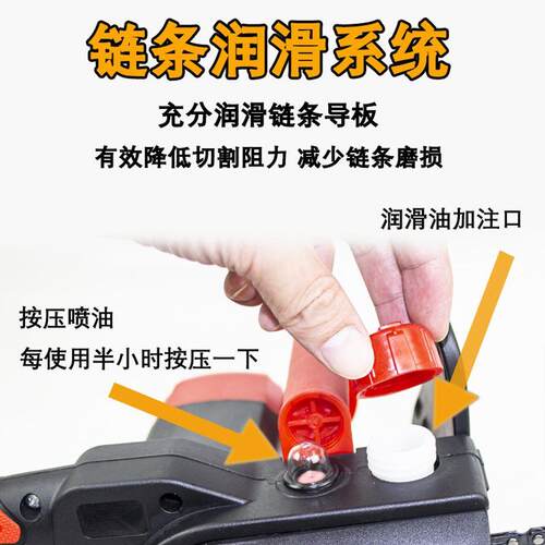 速发新出无口12寸无刷家用1式2寸刷电链锯充电手持电锯小电型电动