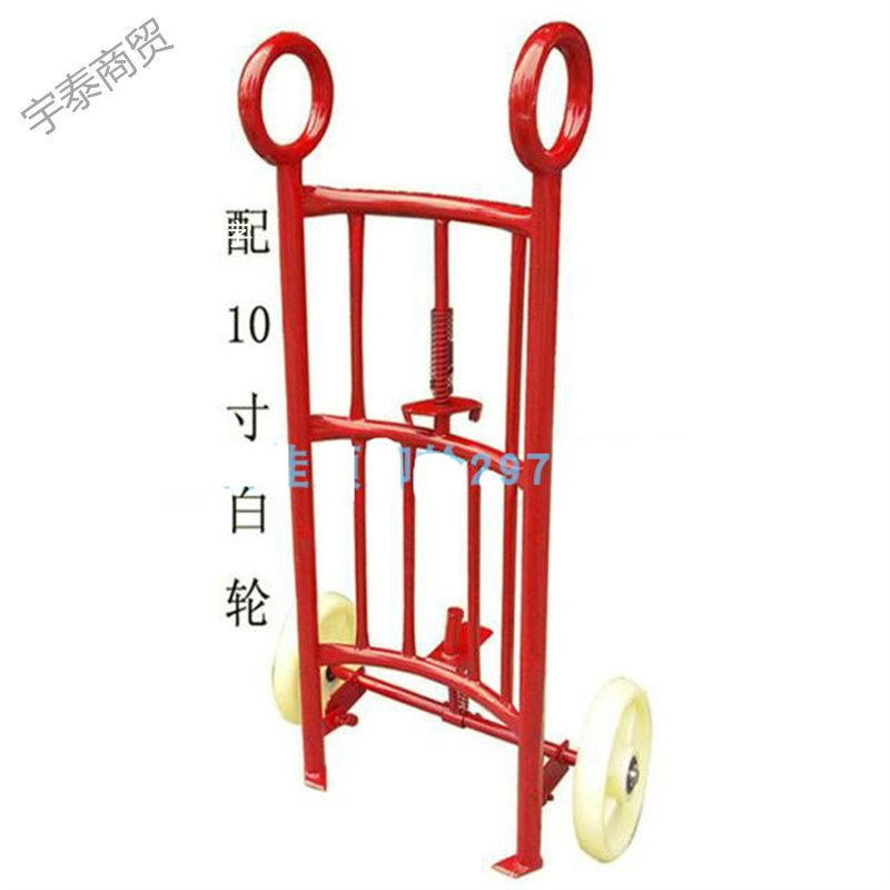 速发厂销厂促新手拉油桶车简易圆桶车铁桶堆高机手动油桶搬运车油