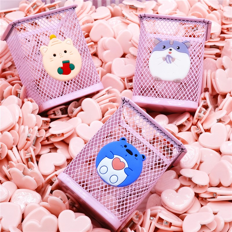 现货卡通少女心笔筒粉色可爱学生创意时尚小清新收纳盒桌面小摆件
