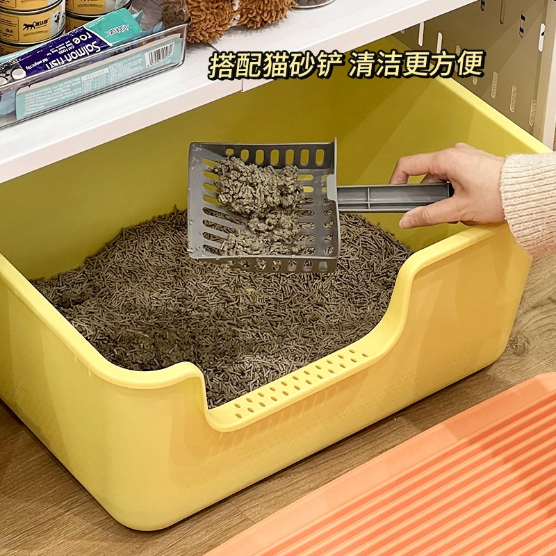 速发大型猫砂盆上方置物架大号双层开放式猫别墅一体猫屋猫笼猫窝