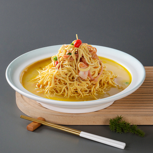 速发2025密胺瓷具盘子商用圆形上汤菜盘汤盘仿餐创小深盘意龙虾大