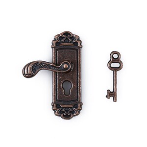 速发Cute Vintage Funny 1/12 Scale Dollhouse Miniature Door L