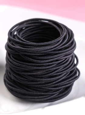 速发筋黑色头绳发筋小扎头圈绑扎头发高弹力耐圈男简约胶用