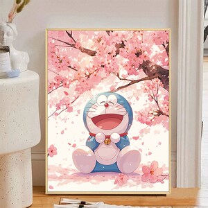 速发童日彩字油画填色儿春手工填充丙烯油数装饰画