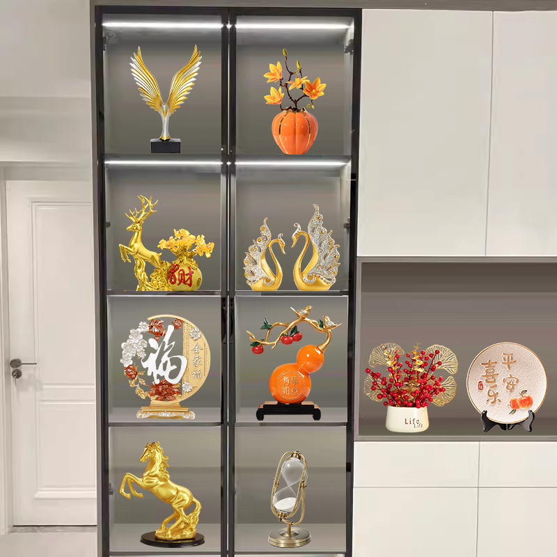 速发客厅酒柜装饰品摆件中024新款轻奢2式家居玄关套餐高端大气上