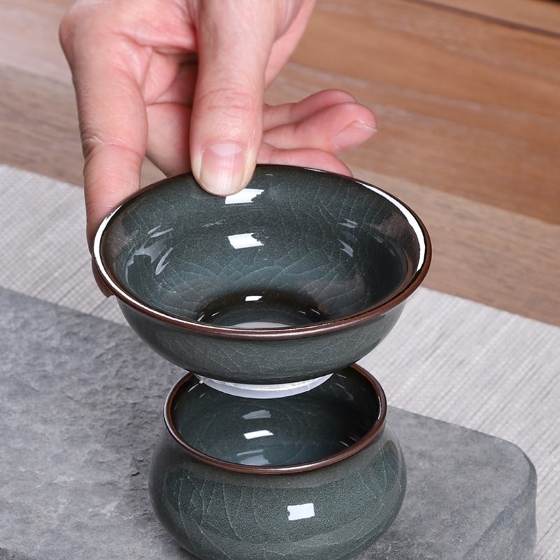速发青瓷茶漏泡茶神器滤茶器茶叶过滤网创意陶瓷茶隔隔茶滤离器茶