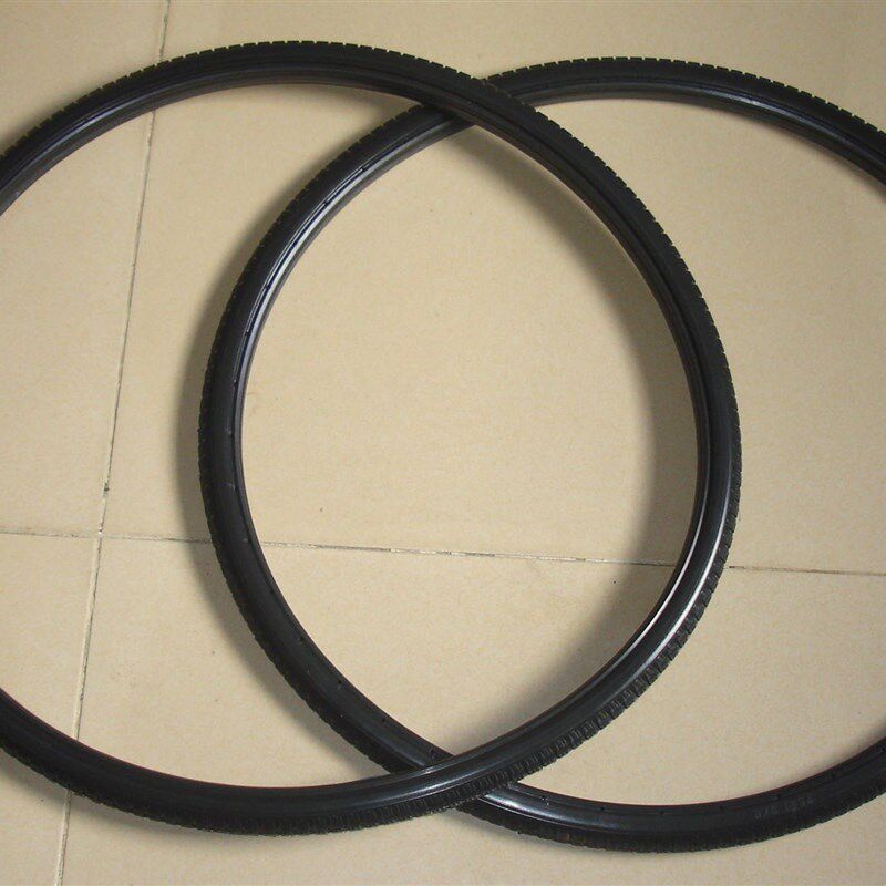 保真速发自行车实心轻质微孔t弹力轮胎26X1 3/8加硬型承90公斤以
