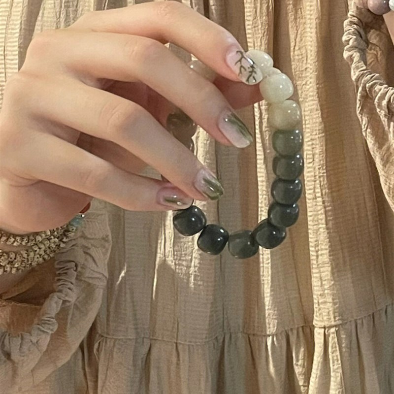 速发盘珠手串菩提根盘玩佛珠文玩渐变气质手捻绕指柔女子款手持男