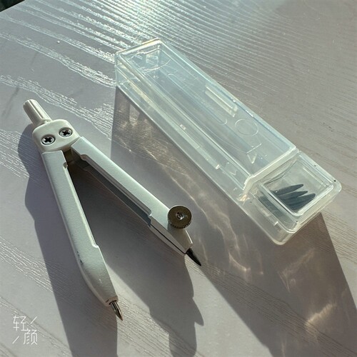 保真速发新款迷你型2B粗铅芯金属B圆规908C3小巧便携防滑握感舒适