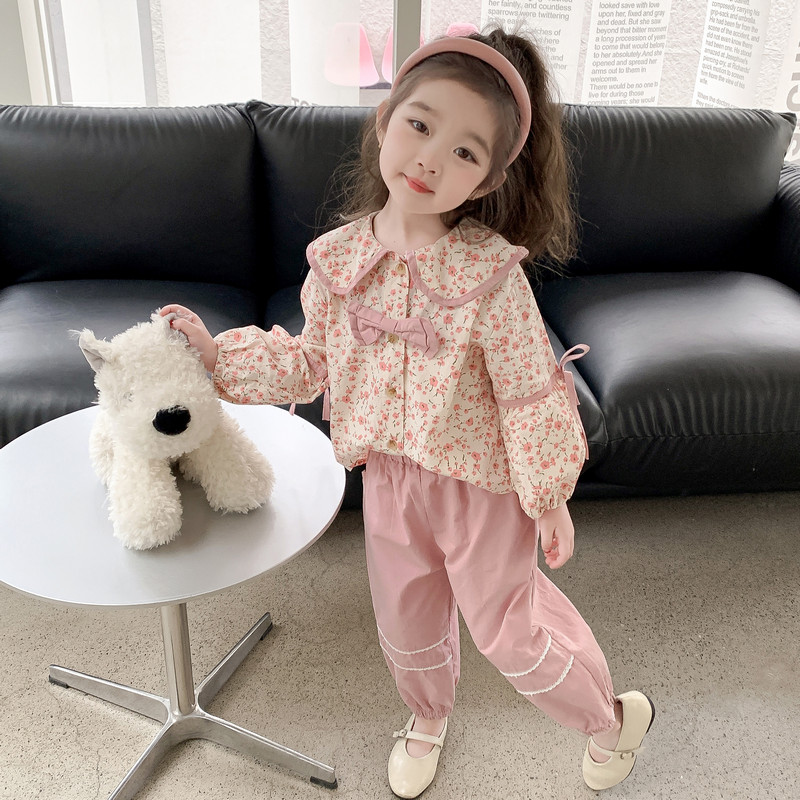 速发女童春秋款套装2024新款女孩宝宝洋气春季时髦衣服韩范儿童装