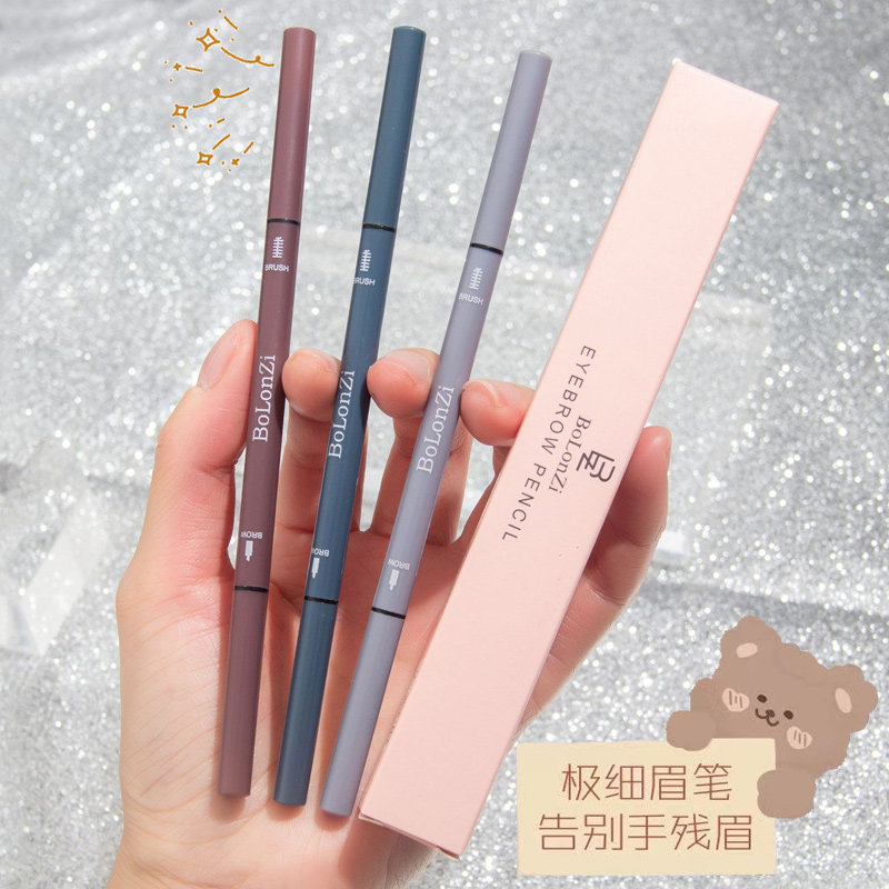 正品莫兰迪小三角双头眉笔超细极细根根分明防水防汗不掉色初学者