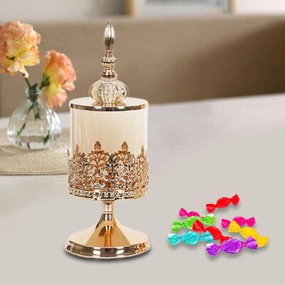 速发Elegant Decorative Candy Jar Dessert Candy Dish Pillar