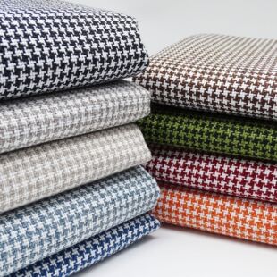 色织小千鸟格布料批发软包抱枕坐垫加厚沙发亚麻布料
