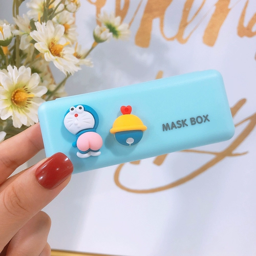 Мультяшная медицинская маска, коробка для хранения, переносная детская одноразовая банка для хранения для школьников