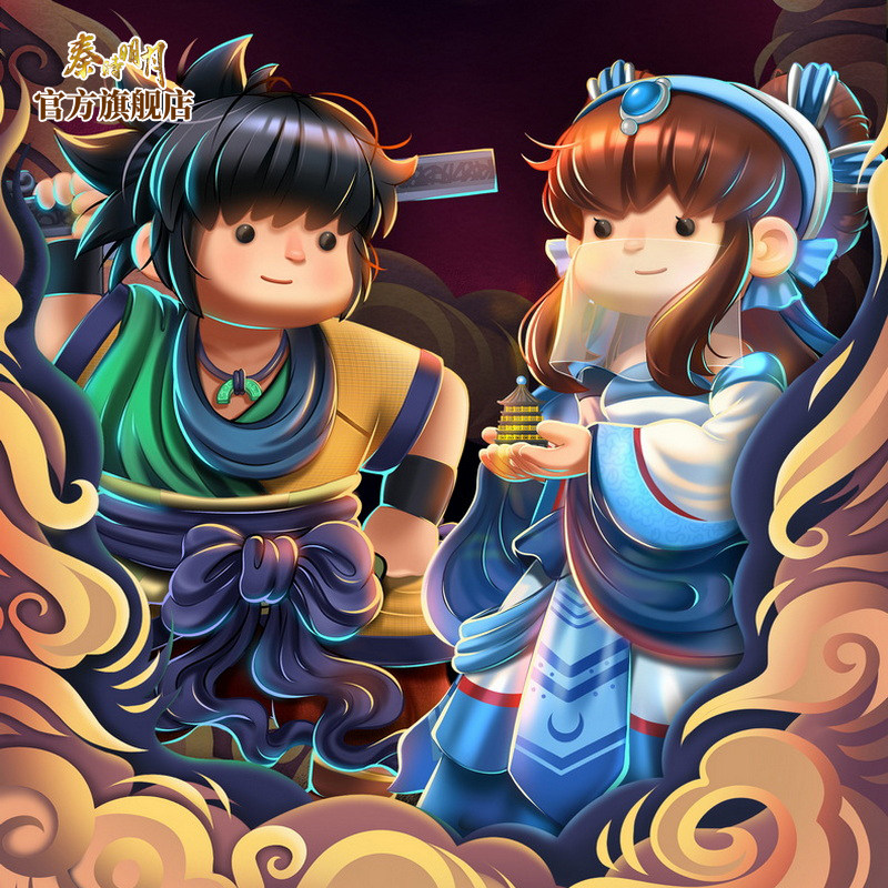 秦时明月天明姬如千泷古风秦砖摆件盲盒手办