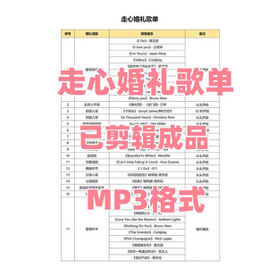 婚礼歌单 走心婚礼歌单 婚礼歌曲 婚礼音乐 婚礼背景音乐mp3格式