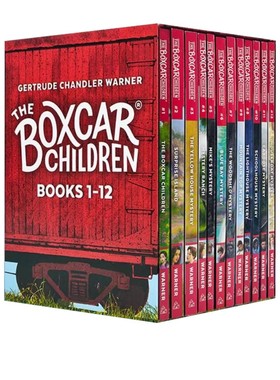 英文原版 The Boxcar Children Bookshelf 棚车少年 1-12册礼盒装 儿童章节桥梁书 中小学生自信心励志小说 美国经典儿童读物