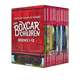 英文原版 The Boxcar Children Bookshelf 棚车少年 1-12册礼盒装 儿童章节桥梁书 中小学生自信心励志小说 美国经典儿童读物