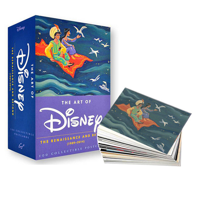 英文原版 The Art of Disney: The Renaissance and Beyond 1989-2014 礼盒装 迪士尼26年经典动画 明信片100张 艺术 风格文创周边