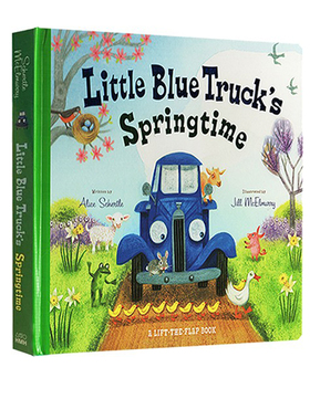 英文原版 Little Blue Truck's Springtime 蓝色小卡车 大开本纸板书 趣味翻翻书 儿童启蒙绘本图画书