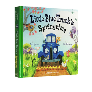 Springtime 儿童启蒙绘本图画书 Little 趣味翻翻书 大开本纸板书 蓝色小卡车 Truck Blue 缺货英文原版 预售