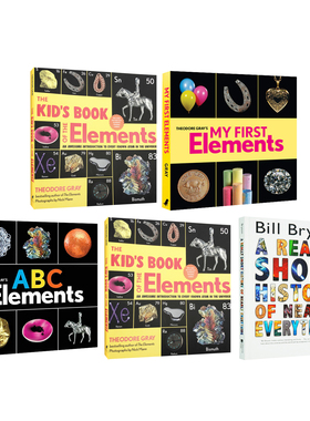 英文原版 The Kid's Book of the Elements 视觉之旅儿童版 Theodore Gray's My First Elements 万物简史儿童版 彩版  比尔布莱森