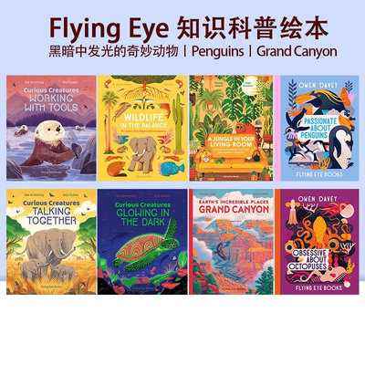 英文原版 Flying Eye 知识科普绘本 Curious Creatures Glowing in the Dark/Glowing in the Dark/Penguins 科普百科图画书